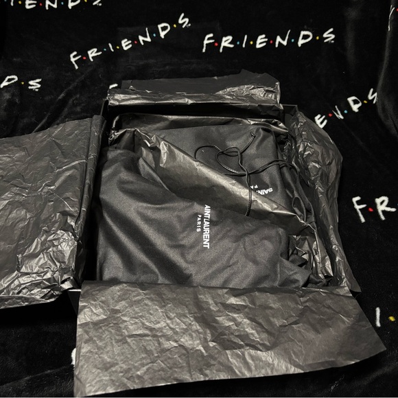 Saint Laurent Black KID Scamosciato Lace-Up Platform Heels - Picture 4 of 12